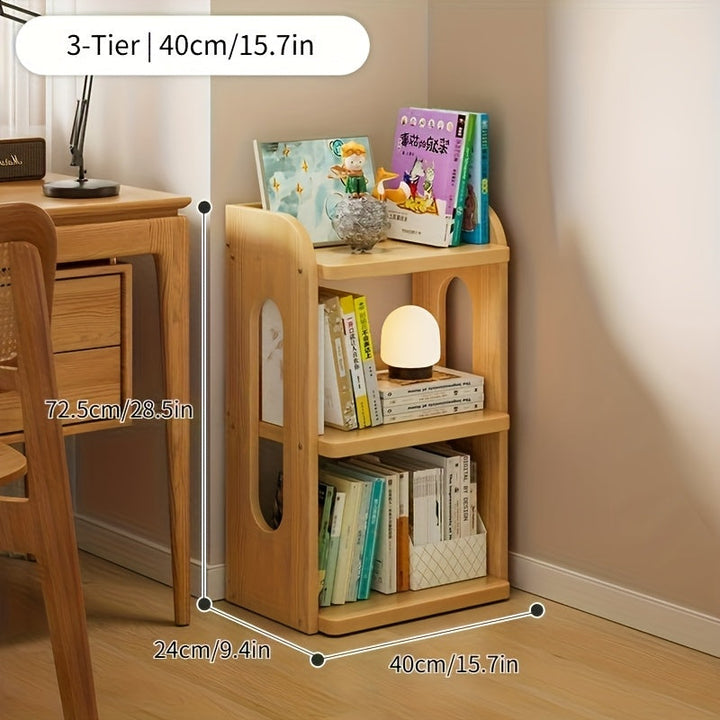 1 estante de suelo para el hogar independiente, pequeño y estrecho, que ahorra espacio, multiusos, con material de madera sólida, duradero, adecuado para sala de estar, dormitorio, estudio, etc., elección perfecta para el hogar.