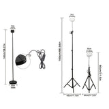 1 lámpara de suelo de luz dual alimentada por USB con altura ajustable y proyección de puesta de sol con ondas de agua - Diseño moderno de metal y vidrio, acabado pulido para sala de estar, dormitorio, estudio - Regalo de decoración del hogar, iluminació