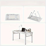 Mesita Plegable Blanca - Fácil de Montar, Diseño Compacto para Hogar, Oficina y Espacios Pequeños, Estructura de Madera con Marco Metálico, Incluye Sillas, Estética y Funcionalidad, Adecuada para 11 Festivales