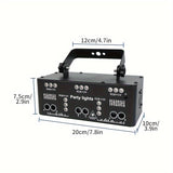 1pc YSH 21 Ojos RGB LED Luces de Escenario con Control Remoto, DMX-512 Iluminación Profesional para Fiestas DJ, Control por Voz, Lámpara de Techo/Mesa Desmontable para Discoteca, Bar, Karaoke, Boda, Halloween, Navidad, Uso en Interiores, 110-130V, Enchuf