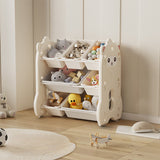 Armario de Pared Plástico Blanco con Cajones y Estantes Multinivel - Organizador de Alta Capacidad para Peluches, Libros, Muebles de Sala, Diseño Divertido