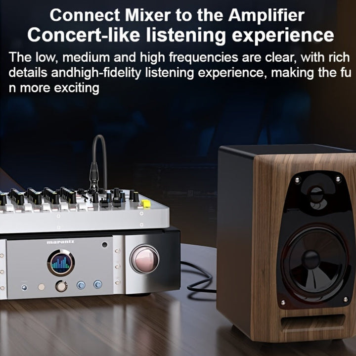 Cable de extensión XLR chapado en oro de CHOSEAL - Cable de audio de 3 pines masculino a femenino con protección de papel aluminio y blindaje trenzado, carcasa de aleación para mezclador de micrófono y amplificador, equipo de audio profesional | Cable de