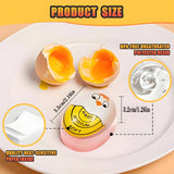 1 pieza de temporizador de huevo Kawaii y soporte de huevo cocido - Divertido gadget de cocina reutilizable sin batería con diseño de dibujos animados lindo, perfecto para huevos cocidos blandos y duros, camping, viajes, regalos de Día de la Madre, gradu