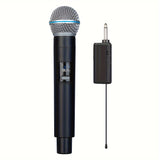 Micrófono Inalámbrico Recargable DEPUSHENG de Doble Canal 4 Canales Plug and Play Adecuado para Karaoke, Cantar, Discursos, Bodas, Sistemas de PA