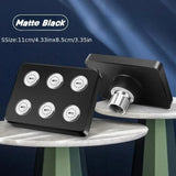 DCdray Cabezal de Ducha Mini Giratorio 360° de Alta Presión - Cabezal Cuadrado ABS Ahorrador de Agua con Flujo Ajustable para Baños Estilo Bohemio Moderno (/Blanco), Accesorio Duradero para el Baño