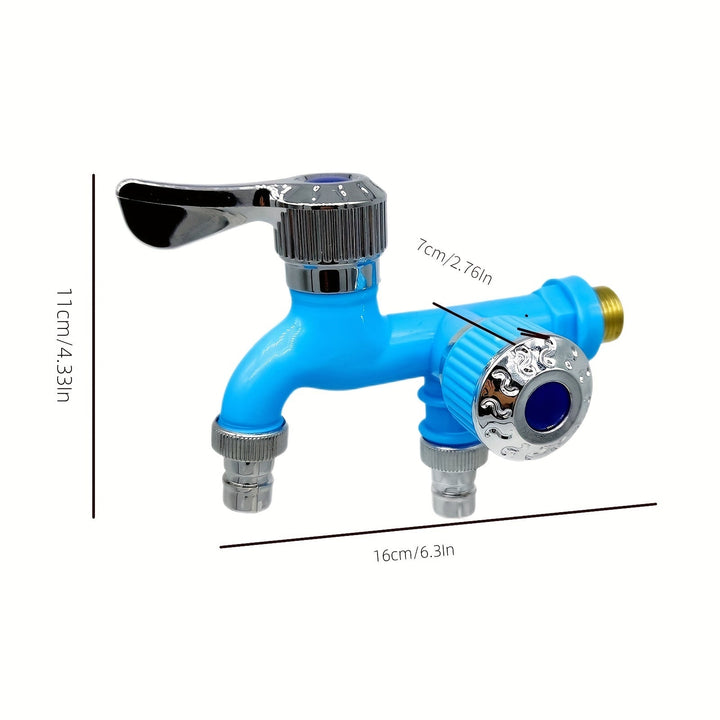 Grifo para lavadora de 1 pieza, grifo nuevo multifuncional de plástico, grifo de doble salida, montado en la pared con una entrada y dos salidas