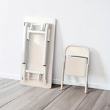 Mesa plegable blanca - Diseñada compactamente para hogar, oficina, dormitorios y espacios pequeños. Incluye marco con sillas, adecuado para todas las estaciones.