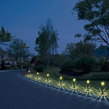 8/10 piezas de luz de proyección solar LED SolarFlare, patrón de cascada ovalada, superficie pulida, control de interruptor, panel solar, batería de níquel, iluminación de patio no extraíble, para jardín, patio, sendero, paisaje de césped