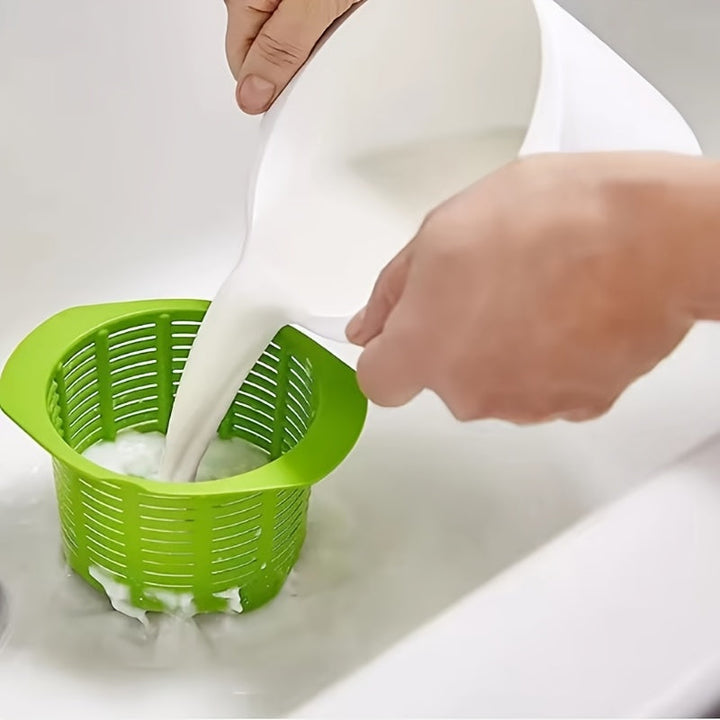 1 pieza, fabricante de queso para microondas, fabricante de queso de plástico simple para hacer queso casero, ideal para uso en cocina, incluye cesta de queso y tapa, perfecto para mozzarella fresco, kit de fabricación de queso|Fabricante de queso de plá