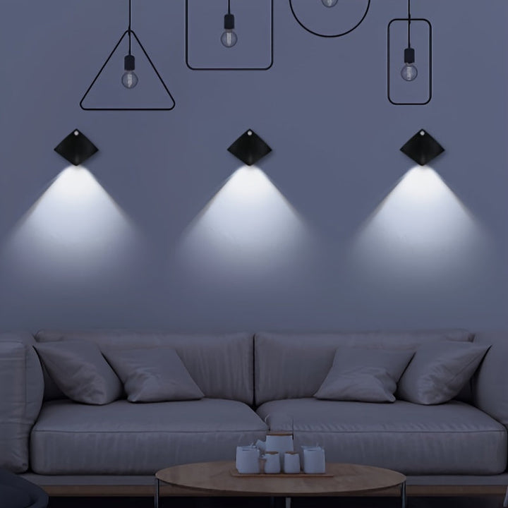 1pc Luces de Pared Modernas con Sensor de Movimiento de Manta, Lámparas Nocturnas LED, de Plástico para Dormitorio, Escalera, Sala de Estar, Armario