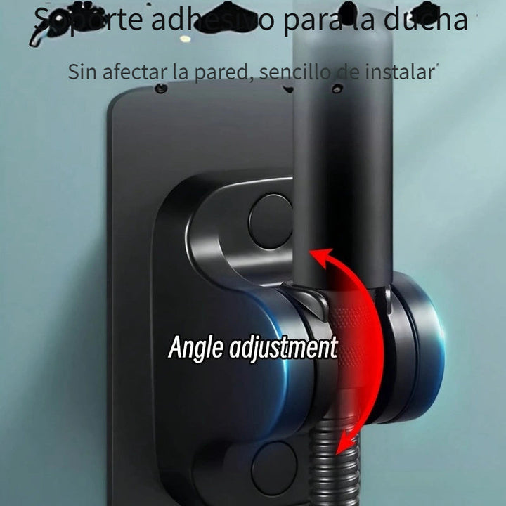 Un cabezal de ducha portátil con soporte y manguera, con 5 modos de flujo de agua ajustables, boquilla de ducha para baño, cabezal de ducha, accesorios de hardware para baño y suministros para baño.