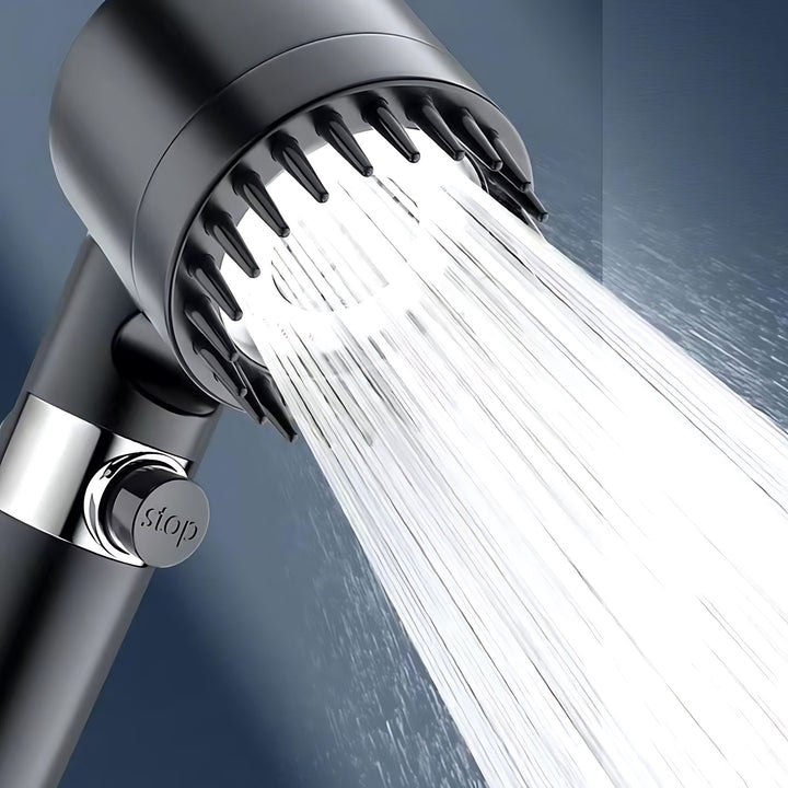 13 juegos de cabezales de ducha masajeados con presión y tres niveles, manguera de 59 pulgadas y base sin perforación