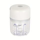 Mini Trituradora de Ajo Recargable de 8,45 onzas - Duradera y Resistente, Carga USB, 1200 RPM, Ideal para Triturar Ajo, Pimientos, Cebolla, Carne Picada, Frutos Secos y Más