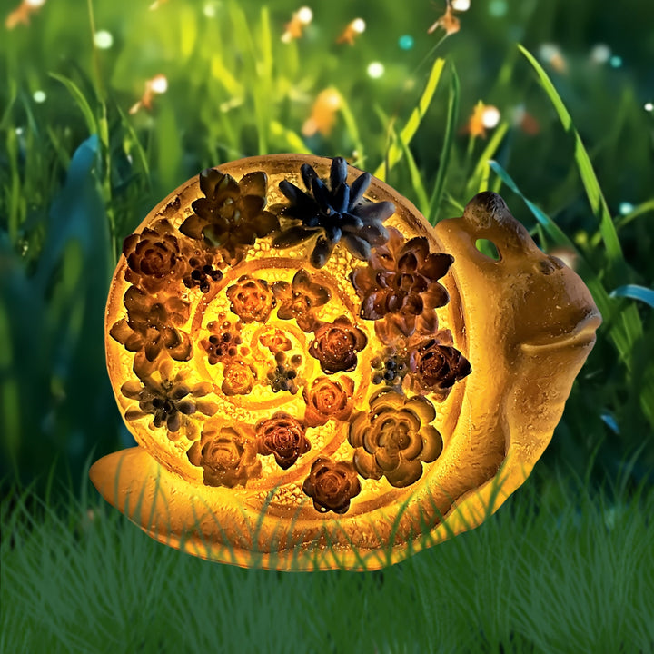 Lámpara Solar IP44, Estilo Creativo de Tortuga Piedra y Suculenta, Iluminación Exterior de Artesanía en Resina para Paisaje, Adorno de Luz de Estatua, Adecuado para Decoración de Jardín, Regalo para Amigos