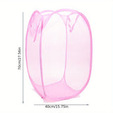 1 Cesto De Ropa Sucia Emergente, 27.56 * 15.75in, Cesto De Ropa Sucia Transpirable De Malla Extra Grande, Cesto De Almacenamiento De Ropa Sucia Plegable Con Asas Resistentes, Cesto De Almacenamiento De Juguetes