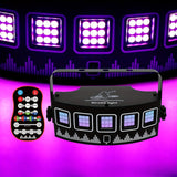 [Luz Estroboscópica Dinámica de Metal] YSH Luz Estroboscópica Dinámica de Metal Negro USB 1ud con Control Remoto - Luces de Fiesta Disco para Clubes Nocturnos, Bares, Cumpleaños, Navidad, Día de San Valentín y Celebraciones de Bodas - Iluminación Decorat