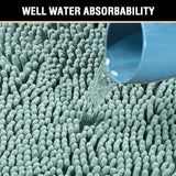 Alfombrilla De Baño De Chenilla De 2 Piezas, Alfombra De Baño En Forma De U Y Rectangular, Alfombra De Felpa Suave Y Peluda Para Baño, Alfombrilla De Inodoro Antideslizante Y Absorbente De Agua, Decoración De Baño