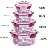 Juego de 4 Contenedores Transparentes para Alimentos de PP con Tapas Herméticas - Apilables, Reutilizables, Seguros para Lavavajillas y Microondas, para Granos, Carne, Frutas, Verduras - Organización de Cocina que Ahorra Espacio