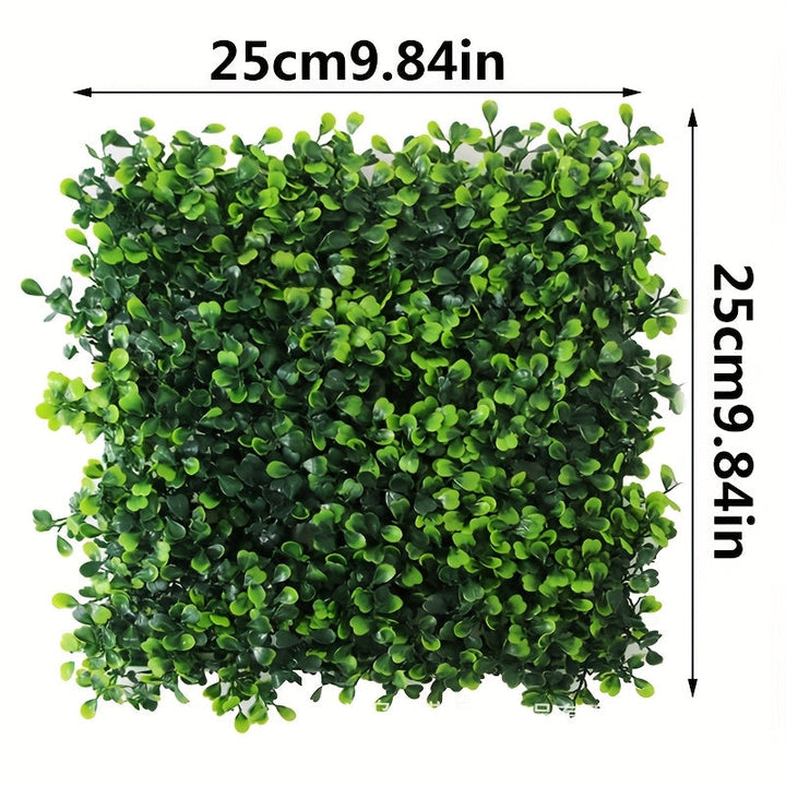 10 piezas de paneles de seto de boj artificial, 25cm x 25cm - Hojas verdes resistentes a la radiación UV para decoración del hogar, oficina, dormitorio y jardín - Ideal para bodas, fiestas y celebraciones estacionales, decoración de fiestas | Estética na