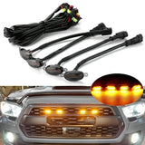 Luces decorativas LED para parrilla automotriz, luces ambientales auxiliares amarillas, ideales para sedanes, SUVs y camionetas, sin batería
