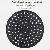 1pc Cabezal de ducha de lluvia redondo contemporáneo, cabezal de ducha de alta presión para montaje en pared, plástico, acabado pintado, no necesita electricidad, para accesorios de baño