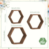 Juego de estantes flotantes hexagonales, 1 estante de panal de abeja, adecuado para pared, estante hexagonal de madera, estante geométrico octogonal sólido y elegante, adecuado para oficina DIY y decoración de pared de pasillo.