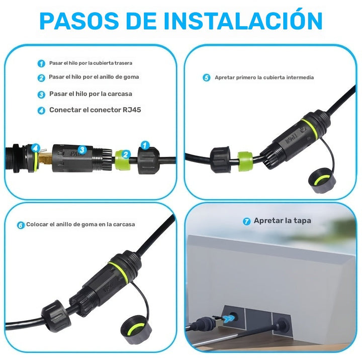Conector impermeable RJ45 para Starlink Gen 3 Dish y Router Compatible con Starlink Gen 3/Mini Adaptador de cable Ethernet.