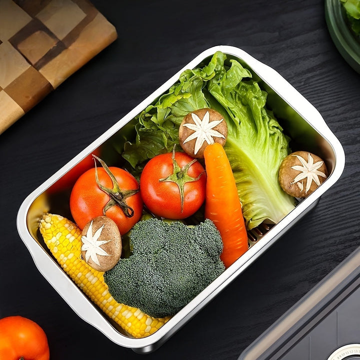 Recipiente Hermético de Acero Inoxidable Premium con Tapa Sellada y Válvula de Ventilación, Apto para Microondas/Congelador/Horno, Lavavajillas, Reutilizable para Comidas en Casa, Viajes o Sobras del Trabajo