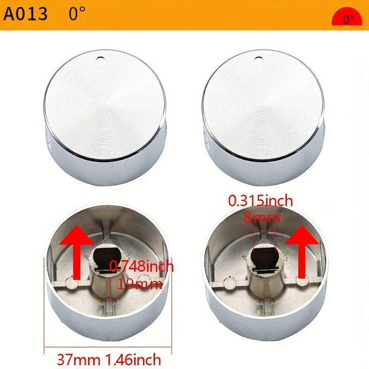 2 unidades de 6mm 8mm Mango de estufa de gas de cocina dorado Accesorios metálicos multifuncionales para horno de cocción perilla de interruptor