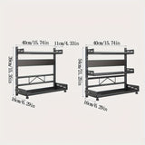 Estante de Especias Metálico Ajustable de 2 Niveles - Organizador de Encimera que Ahorra Espacio para Especias, Botellas y Utensilios - Perfecto para Cocina y Comedor