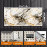 20/50 piezas de baldosas de pared de espuma autoadhesivas con patrón de mármol, impermeables, a prueba de aceite, fáciles de pelar y pegar, para decoración de baño, sala de estar, dormitorio, renovación de tienda, 23,62" x 11,81", papel tapiz de baño
