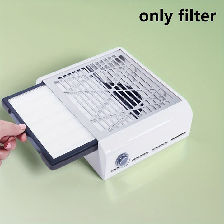 Colector de Polvo para Uñas Hipoalergénico - Filtro Reutilizable y Fácil de Limpiar para Máquinas de Manicura, Accesorio Eficiente
