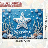 1pc Protector de Estufa - Decoración Oceánica para Cocina, Superficie Antideslizante y Fácil de Limpiar, Cubierta para Placas de Gas/Eléctricas, Apto para Lavavajillas - Ideal para Cocina o Hogar Costero, Poliéster Duradero, 2D Plano