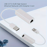 Adaptador Portátil USB a Ethernet 1000Mbps (1Gbps) - Plug & Play Sin Controladores, Diseño Compacto para Viajes, Convertidor LAN RJ45 Blanco para Laptop, PC, Smartphones y Tabletas, Acceso a Internet en Laptops, Conexión de Alta Velocidad
