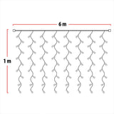 Luz Cascada 6X1 Metros 320 LED Luces Navidad MULTICOLOR RF 6X1-320L