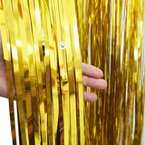 Cortina Metalizada brillante x3 Decoración Fiestas OE111