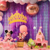 Cortina Metalizada brillante x3 Decoración Fiestas OE111