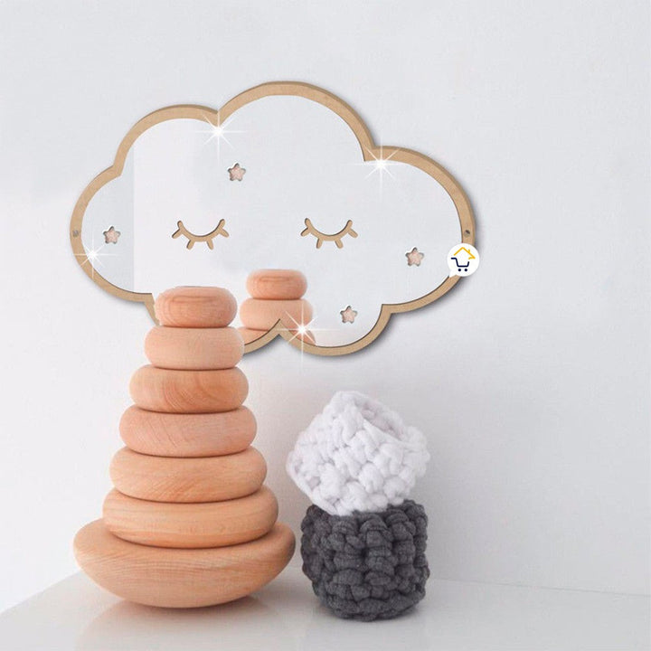 Espejo Acrílico Decorativo Marco Madera Niños JK180