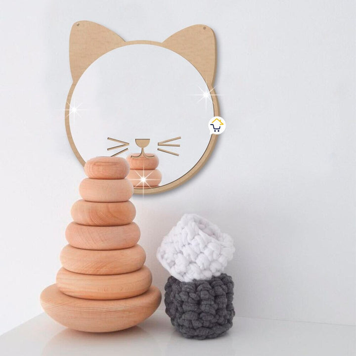 Espejo Acrílico Decorativo Marco Madera Niños JK180