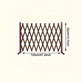 Cerca de jardín de madera ajustable sin taladro, diseño de celosía retráctil para pantallas de privacidad interior/exterior, seguridad para mascotas, plantas trepadoras, madera resistente a la intemperie, fácil instalación para patio, balcón, jardín, pan