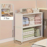 1pc Estante Simple de Doble Fila Creativo, Armario de Almacenamiento Reforzado con Tapa Abatible 5 Niveles Blanco, Estantería Multiusos para Libros