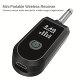 Adaptador inalámbrico para micrófono dinámico, sistema inalámbrico de micrófono 2.4Ghz XLR con 1 receptor + 2 transmisores, enchufe de 6.35mm, recargable, para mezcladora de audio, altavoz de micrófono dinámico, mezclador de sonido y amplificador