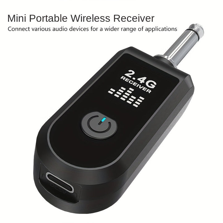 Adaptador inalámbrico para micrófono dinámico, sistema inalámbrico de micrófono 2.4Ghz XLR con 1 receptor + 2 transmisores, enchufe de 6.35mm, recargable, para mezcladora de audio, altavoz de micrófono dinámico, mezclador de sonido y amplificador