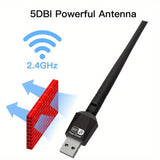 Adaptador WiFi USB 2.0 de 300Mbps con Tecnología MIMO y Tarjeta de Red Inalámbrica - Conectar y Usar, Sin Necesidad de Controladores, Alta Velocidad de Internet, Control por Aplicación, Bajo Voltaje (≤36V), Compatible con Insteon
