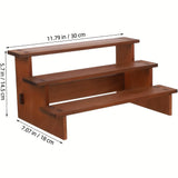 Estante de escalera retro - 2/3/4/5 niveles, madera sólida, estilo vintage, organizador de múltiples capas para joyas, perfumes y decoración del hogar, accesorio para la parte superior del tocador, decoración vintage | Estilo retro | Construcción de made