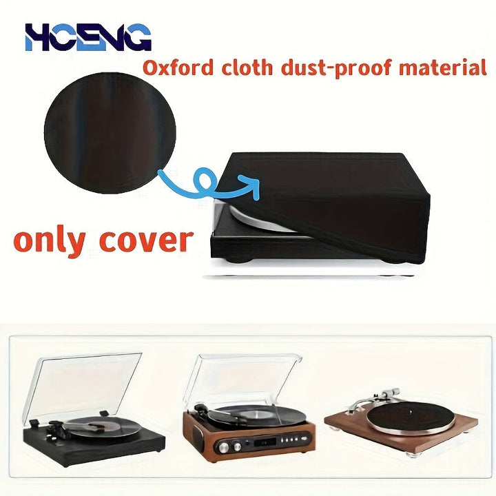 1pc Tapa de polvo para tocadiscos de vinilo retro - Protector de altavoz de tocadiscos impermeable para el hogar sin operación de batería