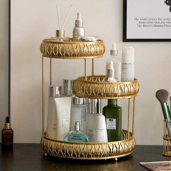 1 pieza Un estante de almacenamiento cosmético elegante y sencillo, con múltiples capas de gran capacidad separadas, conveniente para sacar, resistente y duradero, adecuado para baño, inodoro, vestidor, ahorrar espacio, mantener la encimera limpia