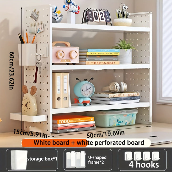 Juego de 8 Piezas de Estante Organizador Multifuncional con Ganchos Flexibles para Sala, Estudio y Cocina – Diseño Ajustable, Resistente y Duradero, Ideal para Herramientas, Utensilios, Accesorios y Decoración del Hogar