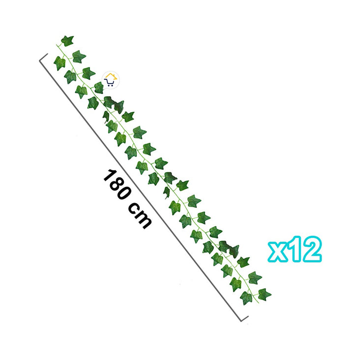 Enredadera Decorativa Larga X12 Follaje Artificial Decoración Hogar Jardín 00642