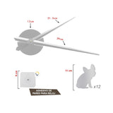 Reloj Pared 3D Decorativo Perros Acrílico Moderno JK167